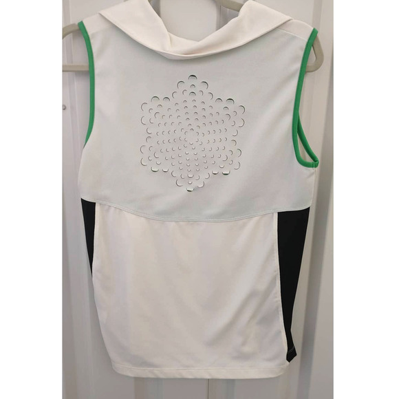 Izod Cool FX Golf Top Vneck Polo Sleeveless Medium Vented - Picture 2 of 4